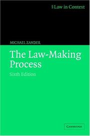 The law-making process by Michael Zander