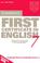 Cover of: Cambridge First Certificate in English 7 Cassette Set (FCE Practice Tests)