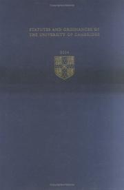 Cover of: Statutes and Ordinances of the University of Cambridge (Cambridge University Statutes and Ordinances)