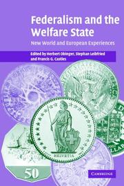 Cover of: Federalism and the Welfare State: New World and European Experiences