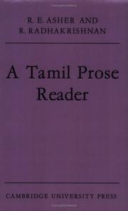 Cover of: A Tamil prose reader by R. E. Asher