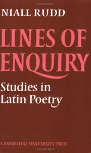 Cover of: Lines of enquiry by Niall Rudd