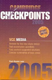 Cover of: Cambridge Checkpoints VCE Media 2005 | Yvet-Renee Lane