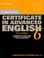 Cover of: Cambridge Certificate in Advanced English 6 Student's Book with Answers