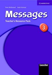 Cover of: Messages 3 Teacher's Resource Pack Italian Version (Messages)