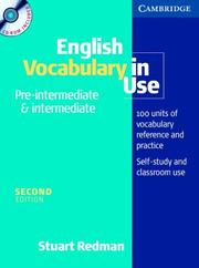 Cover of: English Vocabulary in Use Pre-Intermediate and Intermediate Book and CD-ROM Pack (Vocabulary in Use) by Stuart Redman, Lynda Edwards
