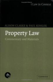 Cover of: Property Law by Alison Clarke, Paul Kohler