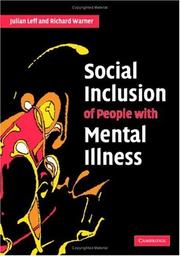 Cover of: Social Inclusion of People with Mental Illness by Julian Leff, Richard Warner