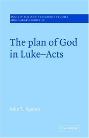 Cover of: The Plan of God in Luke-Acts