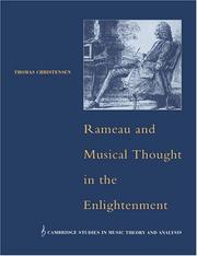 Cover of: Rameau and Musical Thought in the Enlightenment (Cambridge Studies in Music Theory and Analysis) | Thomas Christensen