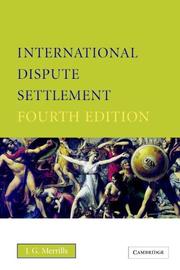 Cover of: International Dispute Settlement