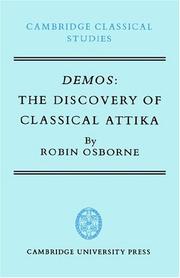 Cover of: Demos: the discovery of classical Attika
