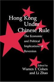 Hong Kong under Chinese rule by Warren I. Cohen