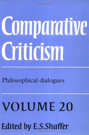 Cover of: Comparative Criticism by E. S. Shaffer, E. S. Shaffer