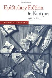 Cover of: Epistolary fiction in Europe, 1500-1850