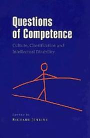 Cover of: Questions of Competence: Culture, Classification and Intellectual Disability