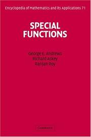 Cover of: Special functions by George E. Andrews