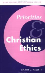 Cover of: Priorities and Christian ethics