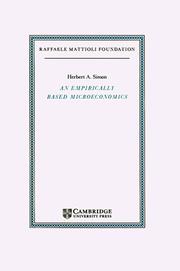 Cover of: An Empirically-Based Microeconomics (Raffaele Mattioli Lectures)