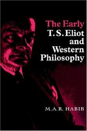 Cover of: The early T.S. Eliot and western philosophy