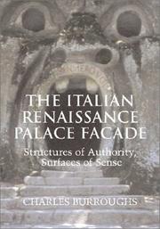 Cover of: The Italian Renaissance Palace Façade: Structures of Authority, Surfaces of Sense (Res Monographs in Anthropology and Aesthetics)