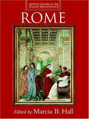 Cover of: Rome (Artistic Centers of the Italian Renaissance) by Marcia B. Hall