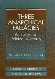 Cover of: Three anarchical fallacies: an essay on political authority
