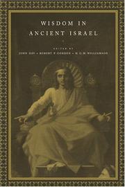 Cover of: Wisdom in Ancient Israel by 