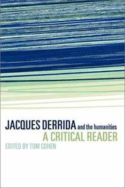 Cover of: Jacques Derrida and the humanities | 