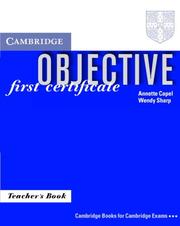 Cover of: Objective:  First Certificate Teacher's book