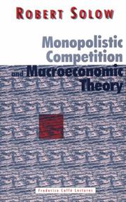 Cover of: Monopolistic competition and macroeconomic theory
