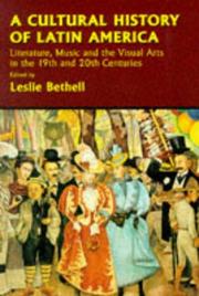 Cover of: A Cultural History of Latin America by Leslie Bethell