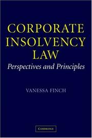 Cover of: Corporate insolvency law: perspectives and principles