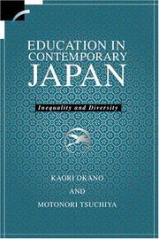 Cover of: Education in contemporary Japan: inequality and diversity