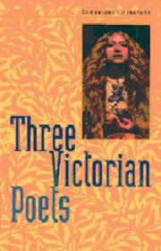 Cover of: Three Victorian poets