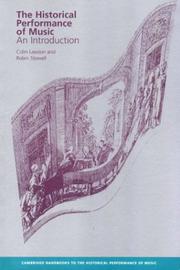 Cover of: The historical performance of music: an introduction