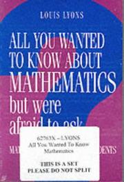 Cover of: All You Wanted to Know About Mathematics but Were Afraid to Ask 2 volume set: Mathematics for Science Students