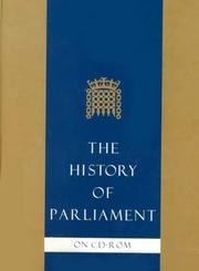 Cover of: The history of Parliament on CD-ROM by 
