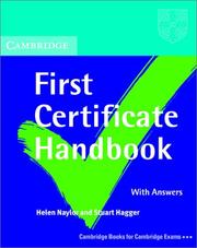 Cover of: Cambridge First Certificate Handbook With answers (Cambridge First Certificate)