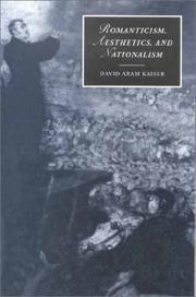 Cover of: Romanticism, aesthetics, and nationalism