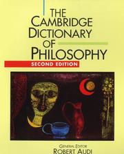 Cover of: The Cambridge dictionary of philosophy by edited by Robert Audi.