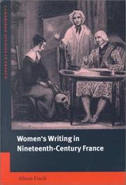 Cover of: Women's writing in nineteenth-century France by Alison Finch