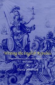 Writing the English Republic by David Norbrook