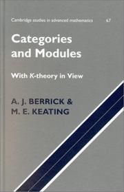 Cover of: Categories and modules with K-theory in view