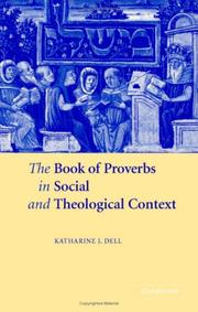 Cover of: The book of Proverbs in social and theological context