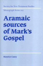 Cover of: Aramaic sources of Mark's Gospel
