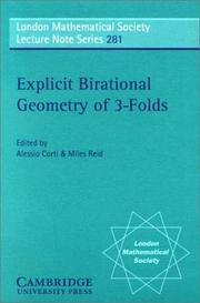 Cover of: Explicit birational geometry of 3-folds