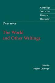 Cover of: The world and other writings by René Descartes
