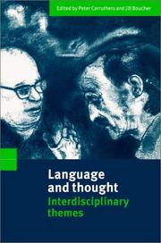 Cover of: Language and Thought: Interdisciplinary Themes