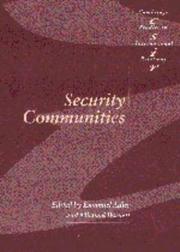 Cover of: Security communities by edited by Emanuel Adler and Michael Barnett.